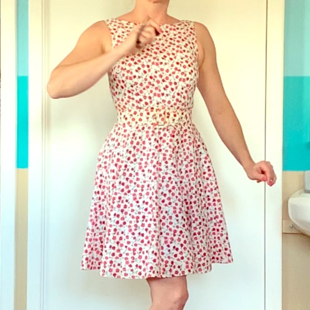 White and red dress